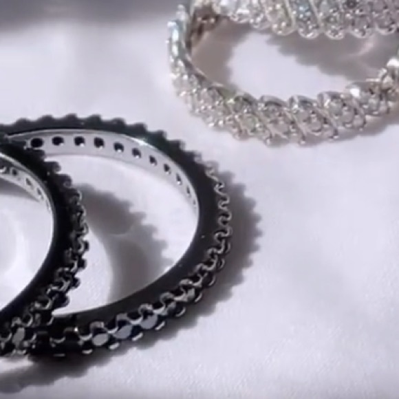 Black CZ Wedding Band sizes 4 5 6 7 8 9 - Picture 7 of 11